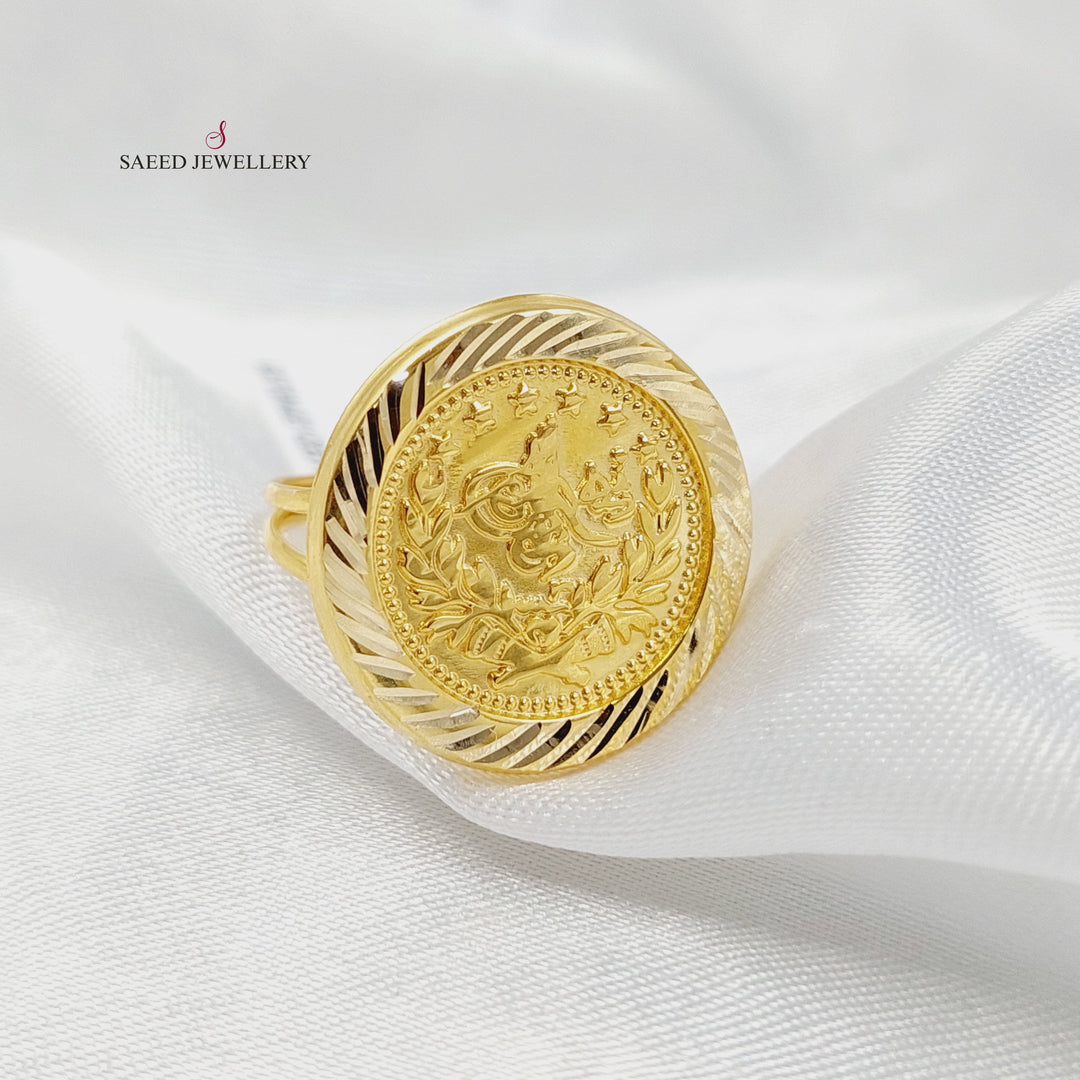 18K خاتم رشادي قشرة-مجوهرات الشيخ سعيد-Saeed Jewelry 