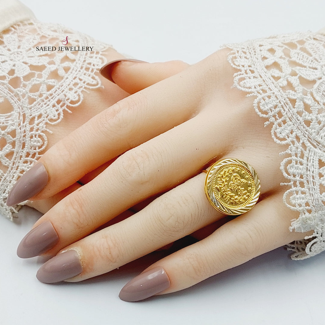 18K خاتم رشادي قشرة-مجوهرات الشيخ سعيد-Saeed Jewelry 