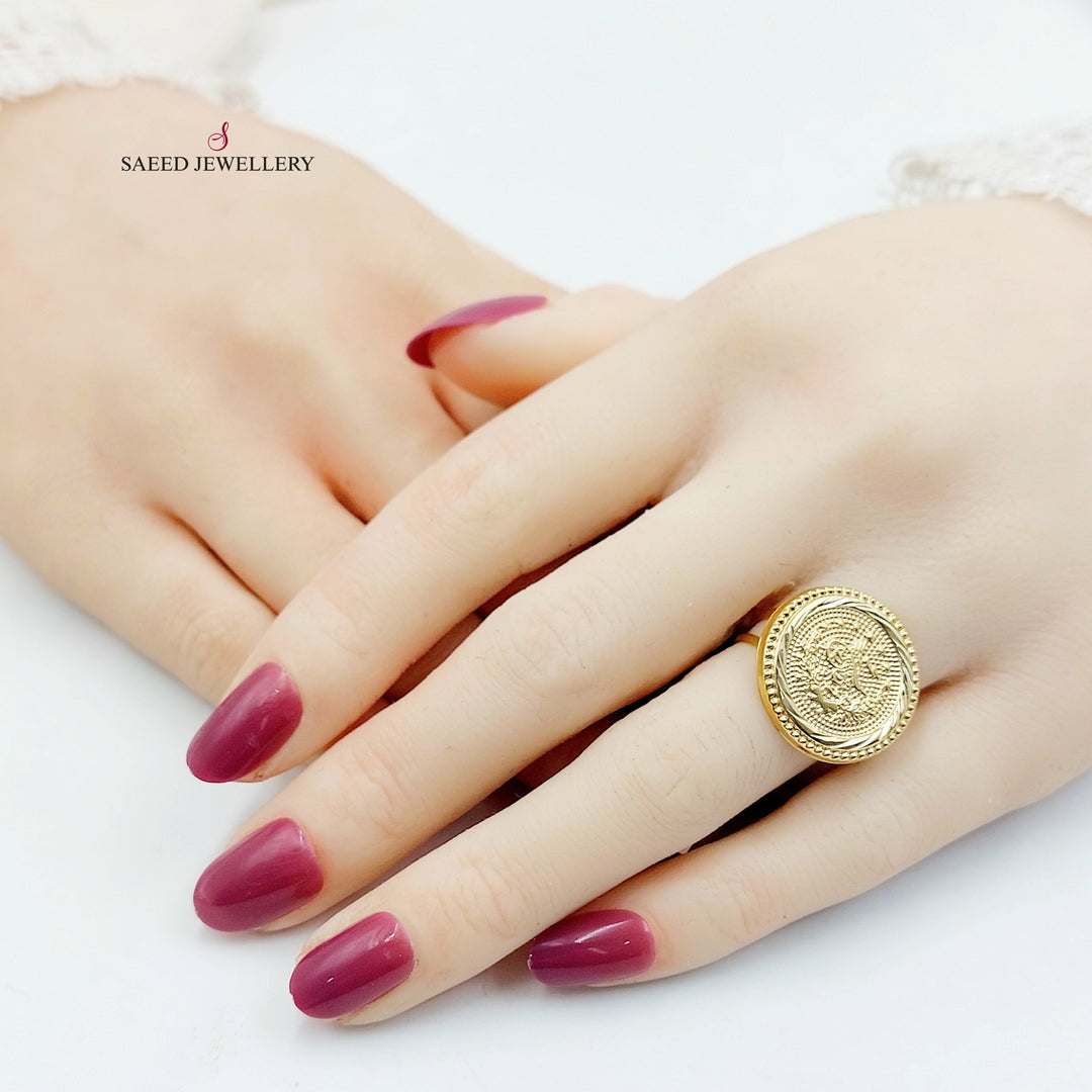 18K خاتم رشادي قشرة-مجوهرات الشيخ سعيد-Saeed Jewelry 