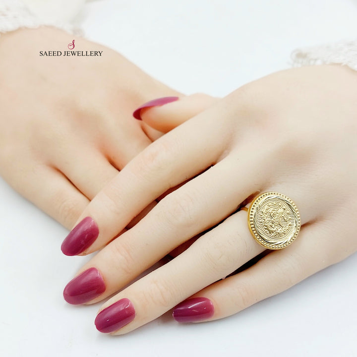 18K خاتم رشادي قشرة-مجوهرات الشيخ سعيد-Saeed Jewelry 