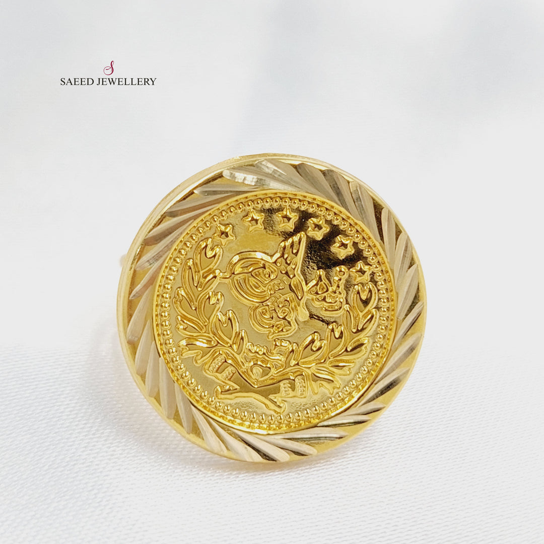 18K خاتم رشادي قشرة-مجوهرات الشيخ سعيد-Saeed Jewelry 