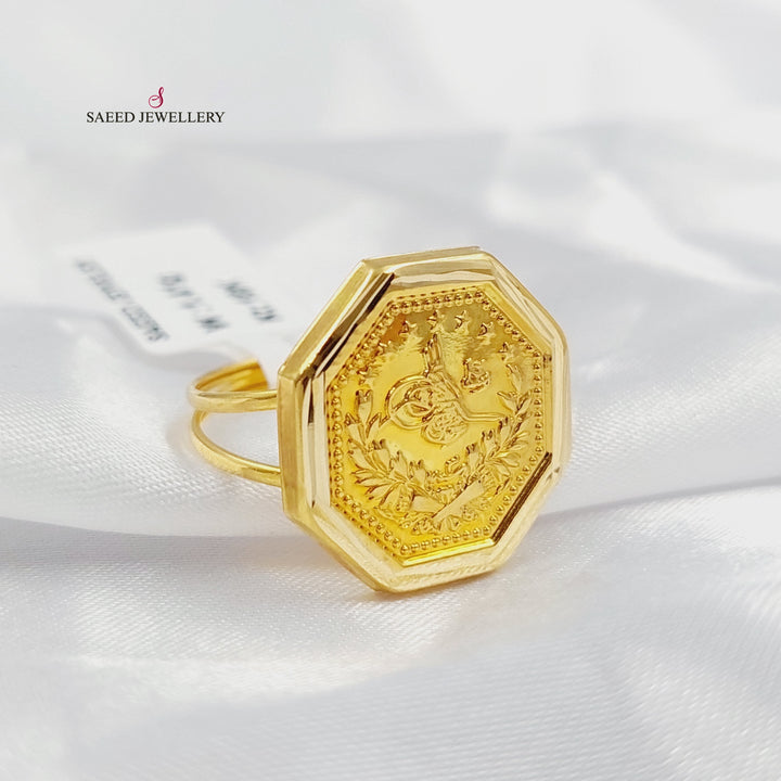 18K خاتم رشادي قشرة-مجوهرات الشيخ سعيد-Saeed Jewelry 