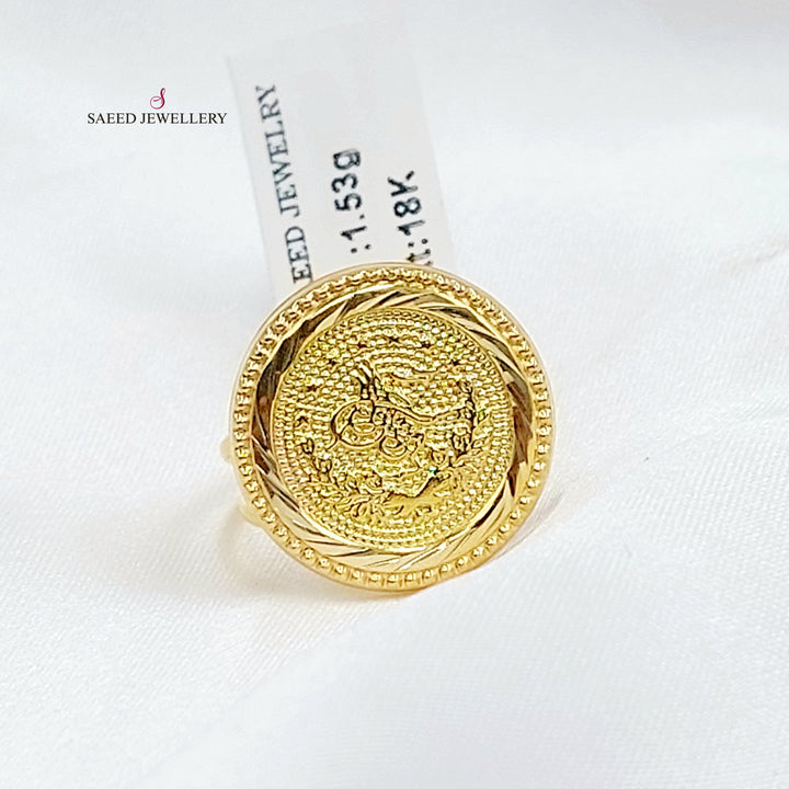 18K خاتم رشادي قشرة-مجوهرات الشيخ سعيد-Saeed Jewelry 