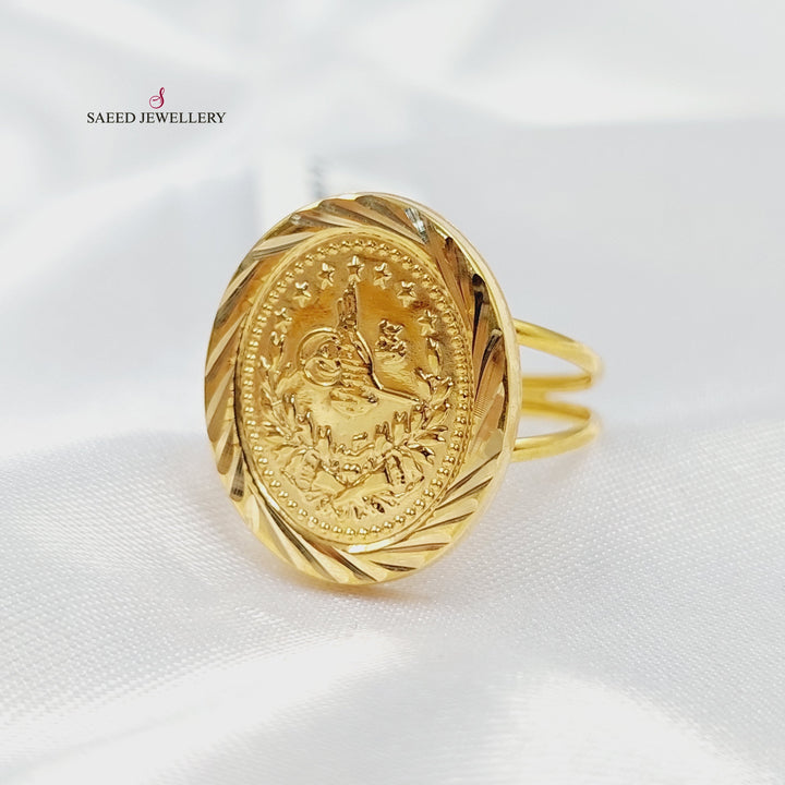 18K خاتم رشادي قشرة-مجوهرات الشيخ سعيد-Saeed Jewelry 