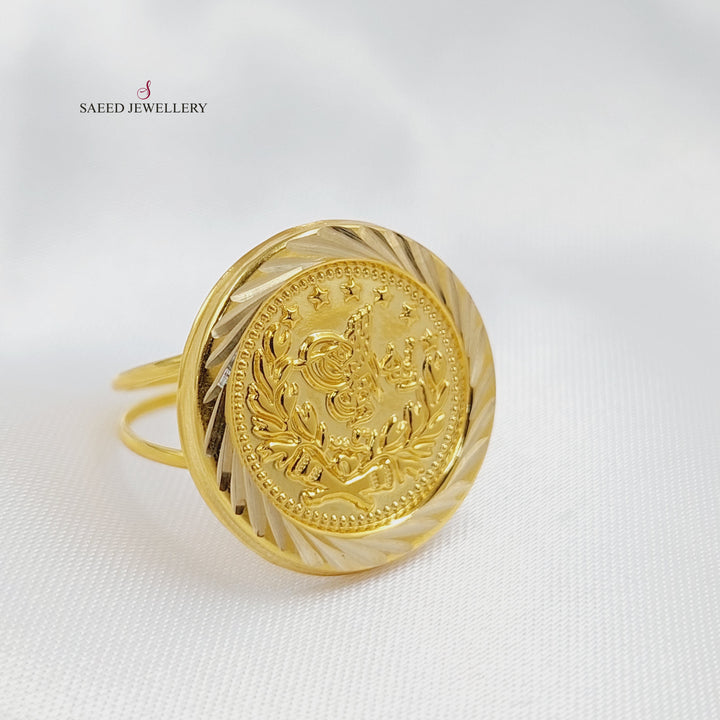 18K خاتم رشادي قشرة-مجوهرات الشيخ سعيد-Saeed Jewelry 