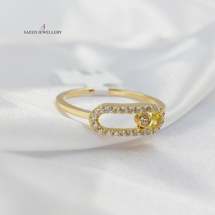 18K خاتم بيبر كليب مرصع-مجوهرات الشيخ سعيد-Saeed Jewelry 