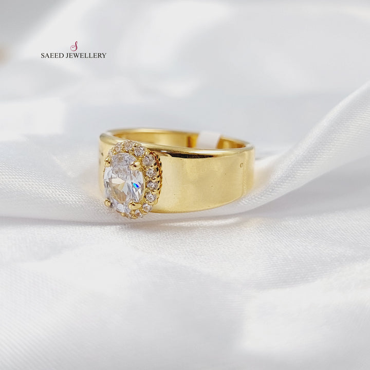 18K خاتم اكسترا مرصع-مجوهرات الشيخ سعيد-Saeed Jewelry 