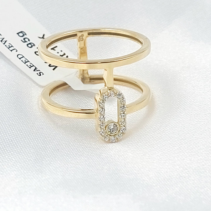 18K خاتم اكسترا مرصع-مجوهرات الشيخ سعيد-Saeed Jewelry 