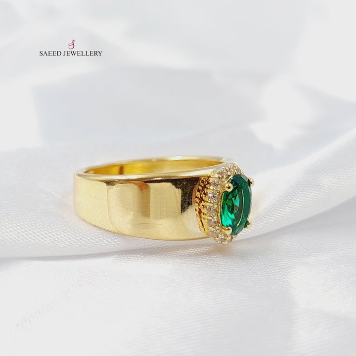 18K خاتم اكسترا مرصع-مجوهرات الشيخ سعيد-Saeed Jewelry 