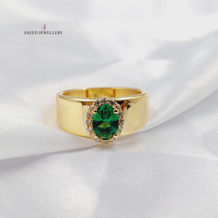 18K خاتم اكسترا مرصع-مجوهرات الشيخ سعيد-Saeed Jewelry 