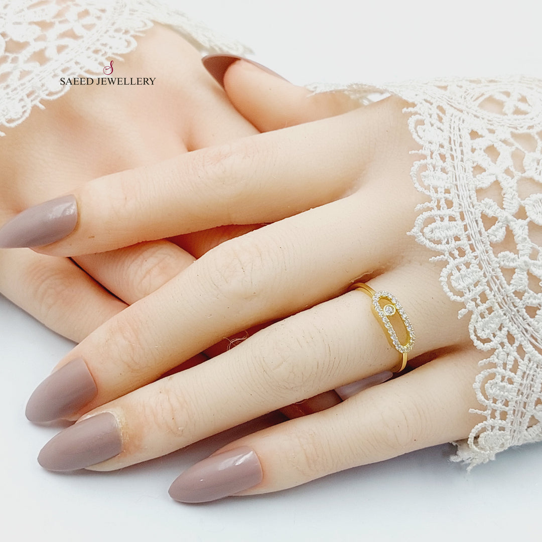 18K خاتم بيبر كليب مرصع-مجوهرات الشيخ سعيد-Saeed Jewelry 