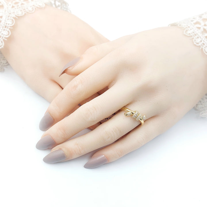 18K خاتم اكسترا مرصع-مجوهرات الشيخ سعيد-Saeed Jewelry 