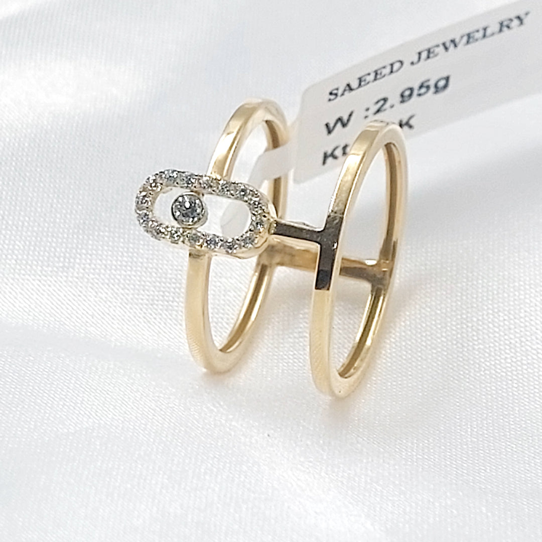 18K خاتم اكسترا مرصع-مجوهرات الشيخ سعيد-Saeed Jewelry 