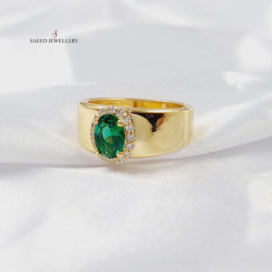 18K خاتم اكسترا مرصع-مجوهرات الشيخ سعيد-Saeed Jewelry 