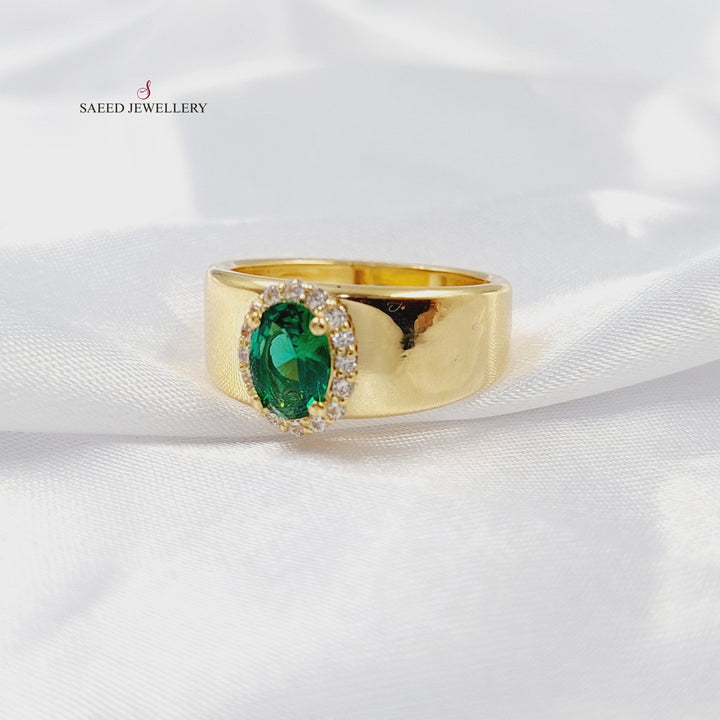18K خاتم اكسترا مرصع-مجوهرات الشيخ سعيد-Saeed Jewelry 