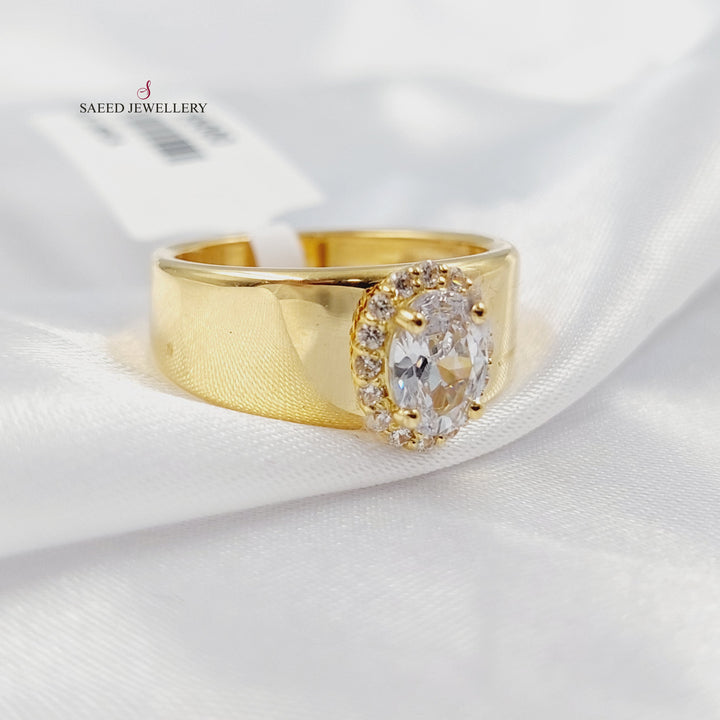 18K خاتم اكسترا مرصع-مجوهرات الشيخ سعيد-Saeed Jewelry 