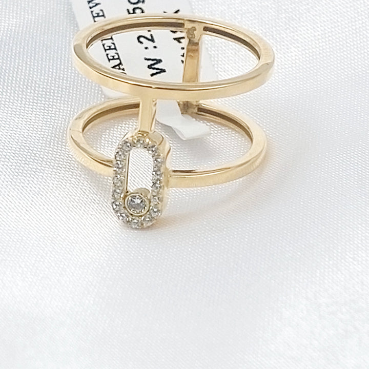 18K خاتم اكسترا مرصع-مجوهرات الشيخ سعيد-Saeed Jewelry 