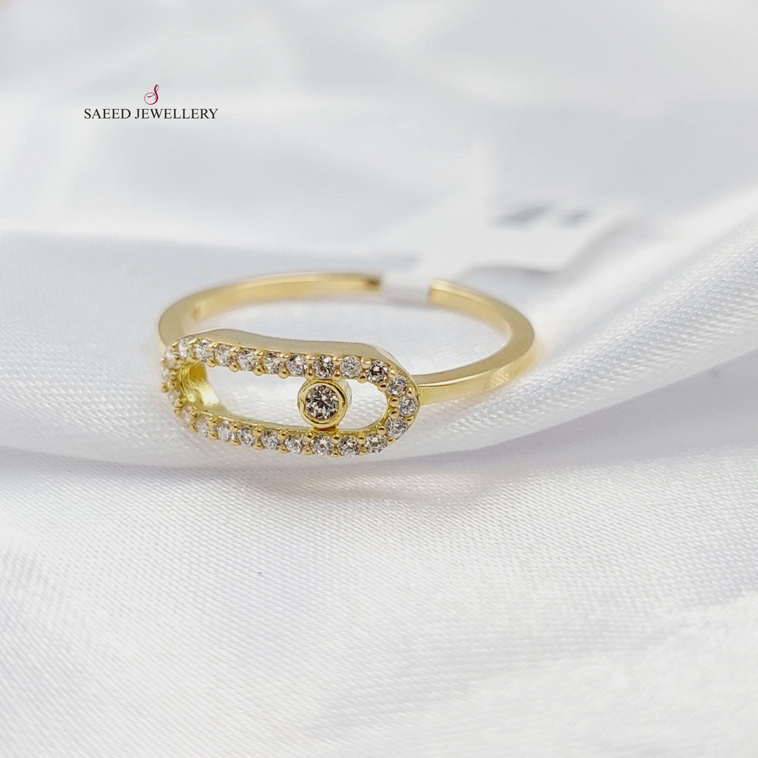 18K خاتم بيبر كليب مرصع-مجوهرات الشيخ سعيد-Saeed Jewelry 