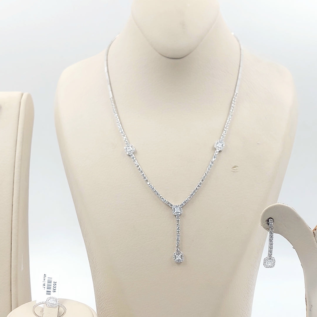 18K طقم اكسترا مرصع-مجوهرات الشيخ سعيد-Saeed Jewelry 