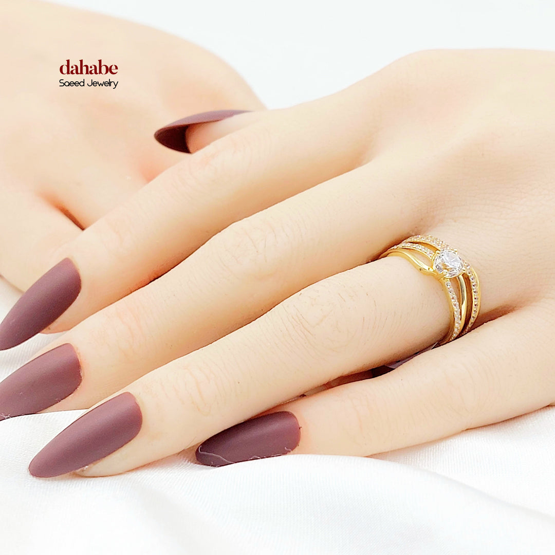 18K ذبلة تونز مرصع-مجوهرات الشيخ سعيد-Saeed Jewelry 