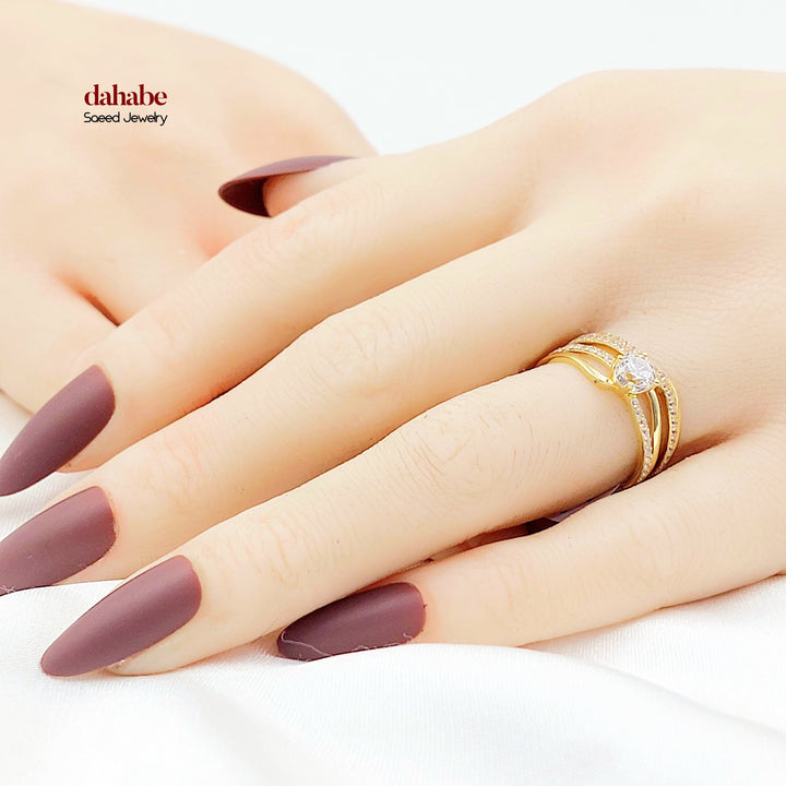 18K ذبلة تونز مرصع-مجوهرات الشيخ سعيد-Saeed Jewelry 