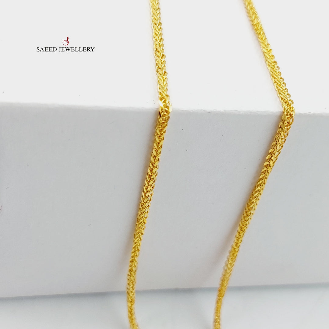 (1.5mm) Franco Chain 50cm Made Of 21K Yellow Gold by Saeed Jewelry-29274