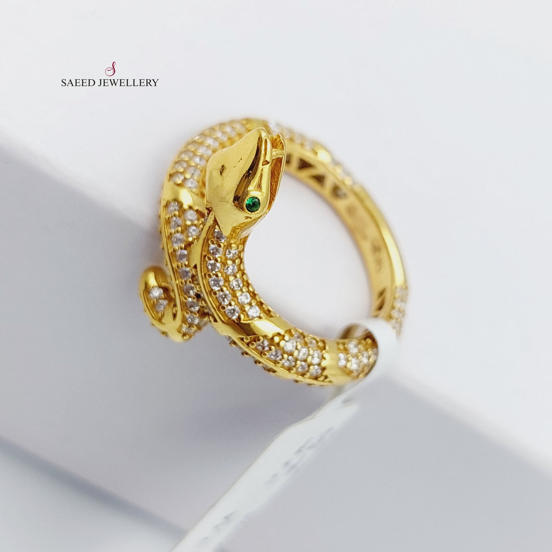 21K Gold Fancy snack Ring by Saeed Jewelry - Image 4