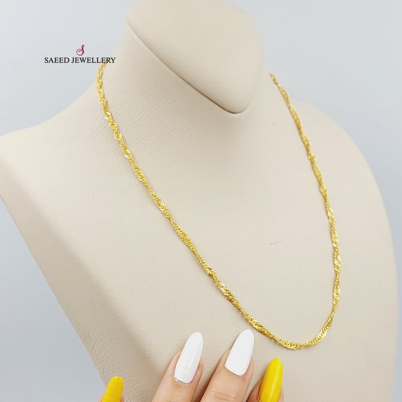 21K 45cm Disco Chain Made of 21K Yellow Gold by Saeed Jewelry-27162