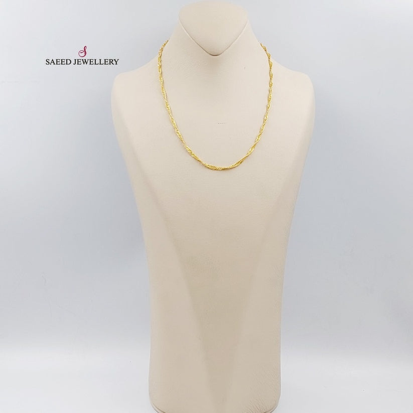 21K 45cm Disco Chain Made of 21K Yellow Gold by Saeed Jewelry-27162