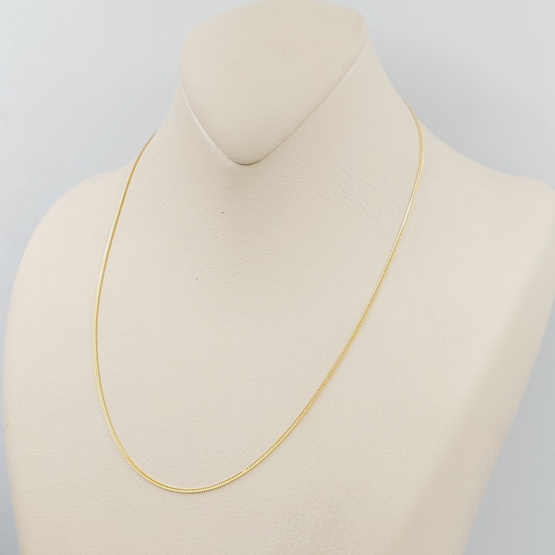 21K Gold 45cm Fansy Chain Thin by Saeed Jewelry - Image 2