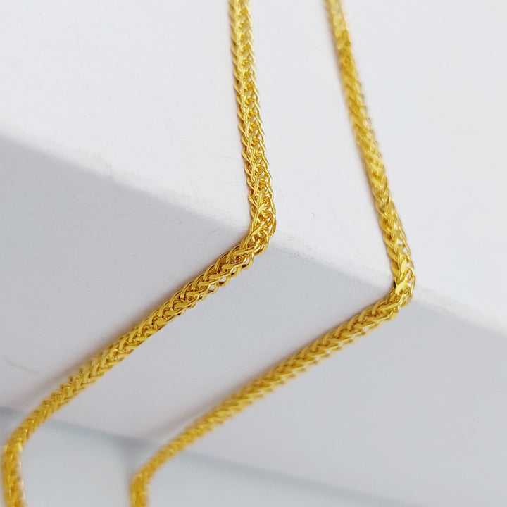 21K 45cm Spiga Thin Chain Made of 21K Yellow Gold by Saeed Jewelry-23834