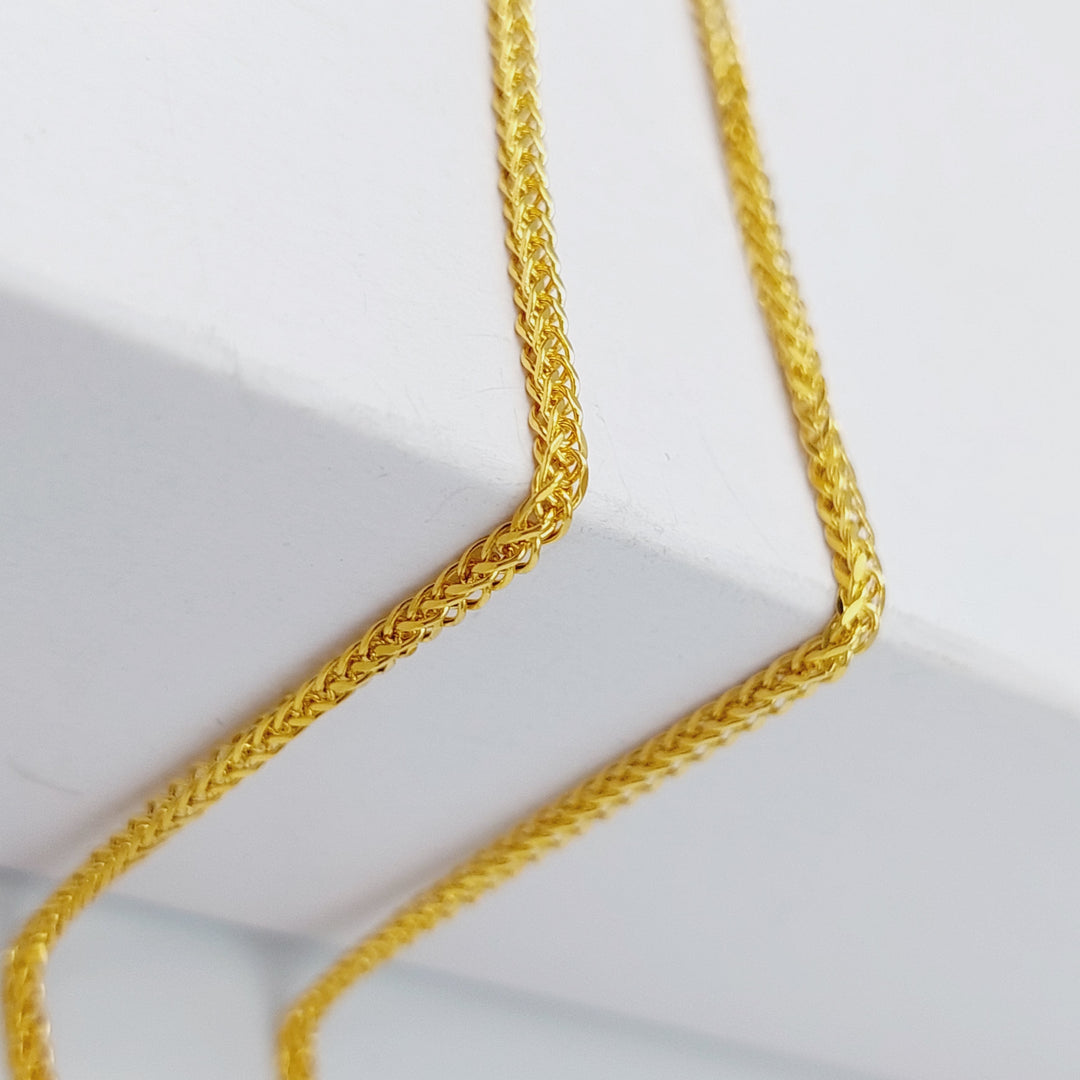 21K Gold 45cm Franco Thin Chain by Saeed Jewelry - Image 4