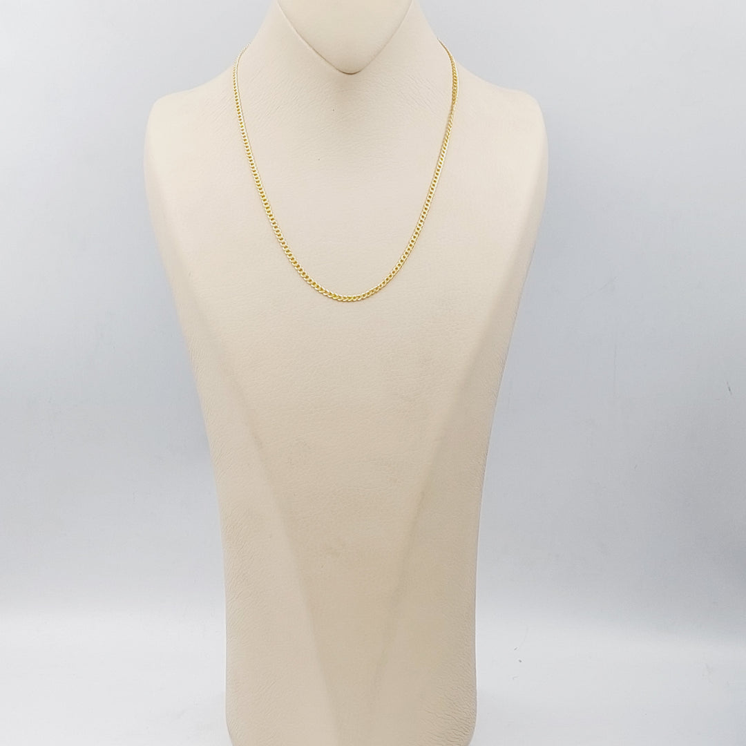 21K 45cm Thin Chain Made of 21K Yellow Gold by Saeed Jewelry-25194
