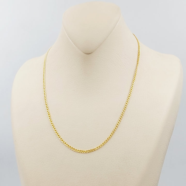 21K 45cm Thin Chain Made of 21K Yellow Gold by Saeed Jewelry-25194