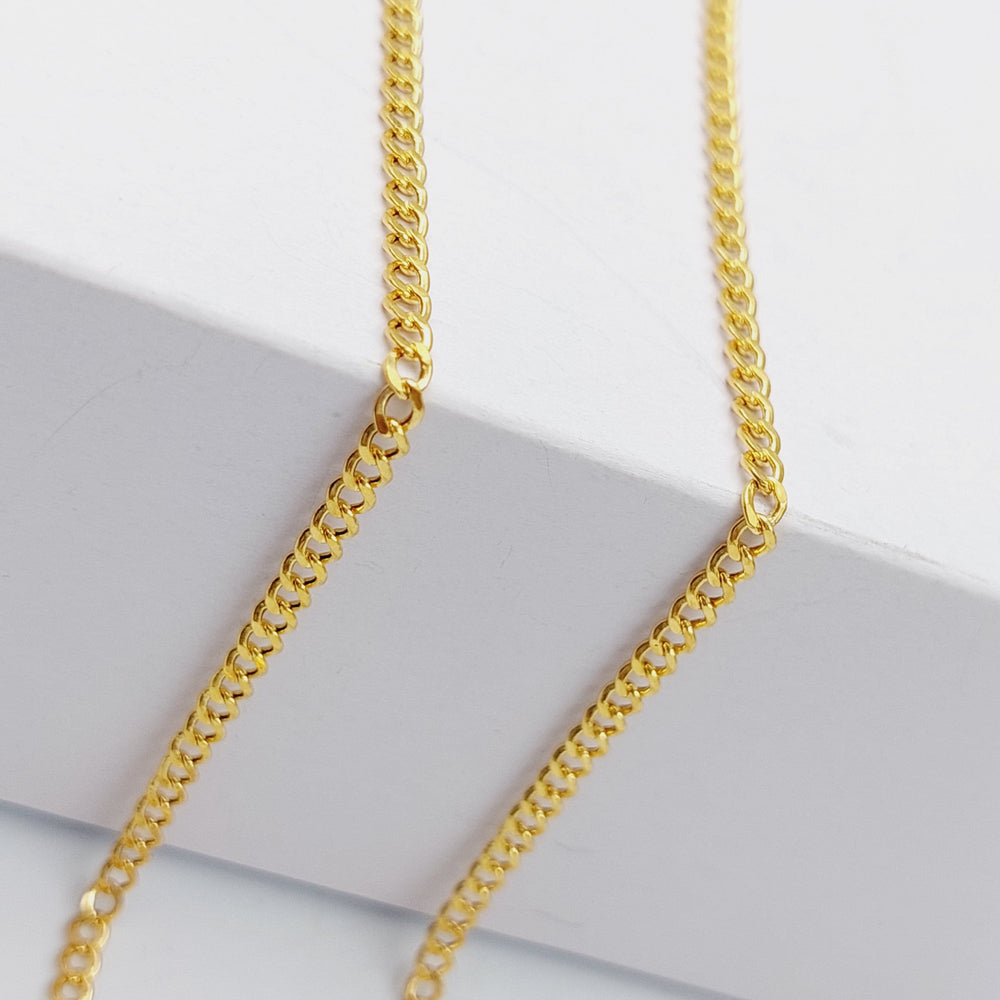 21K 45cm Thin Chain Made of 21K Yellow Gold by Saeed Jewelry-25197
