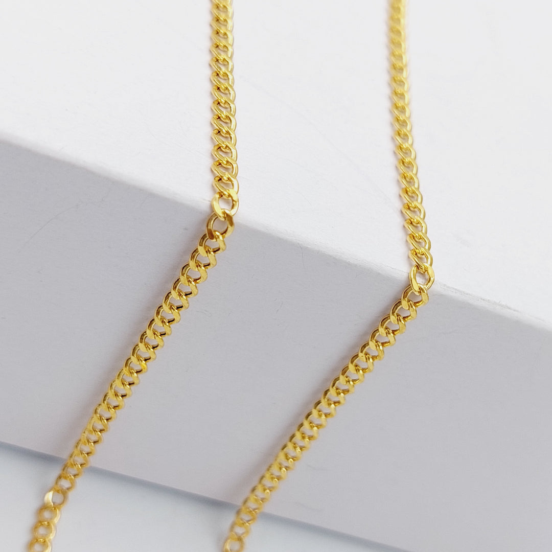 21K 45cm Thin Chain Made of 21K Yellow Gold by Saeed Jewelry-25197