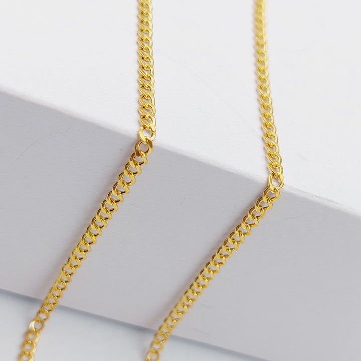 21K 45cm Thin Chain Made of 21K Yellow Gold by Saeed Jewelry-25197