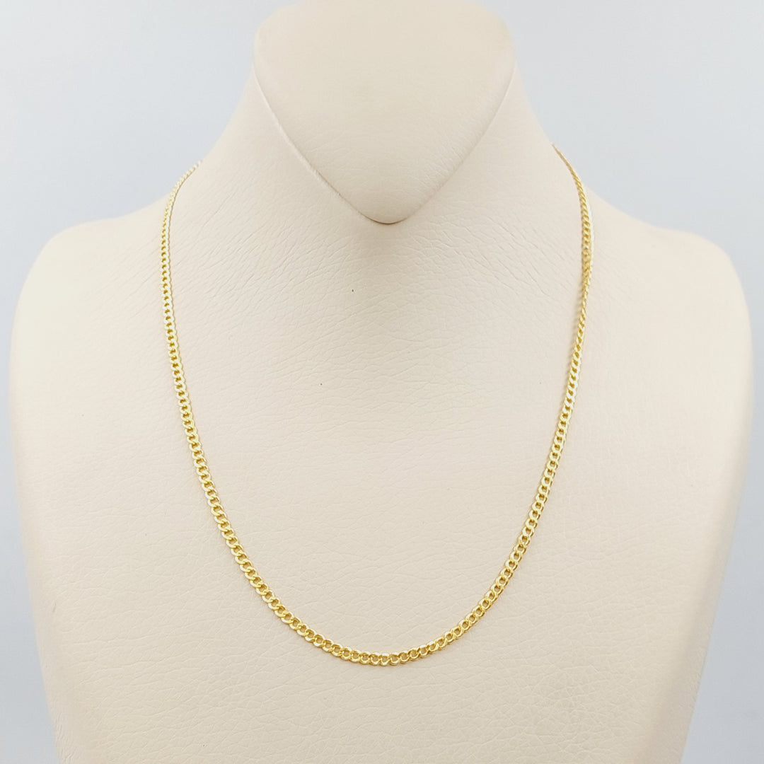 21K 45cm Thin Chain Made of 21K Yellow Gold by Saeed Jewelry-25197