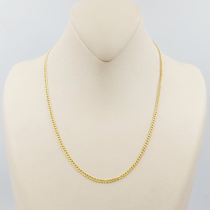 21K 45cm Thin Chain Made of 21K Yellow Gold by Saeed Jewelry-25197