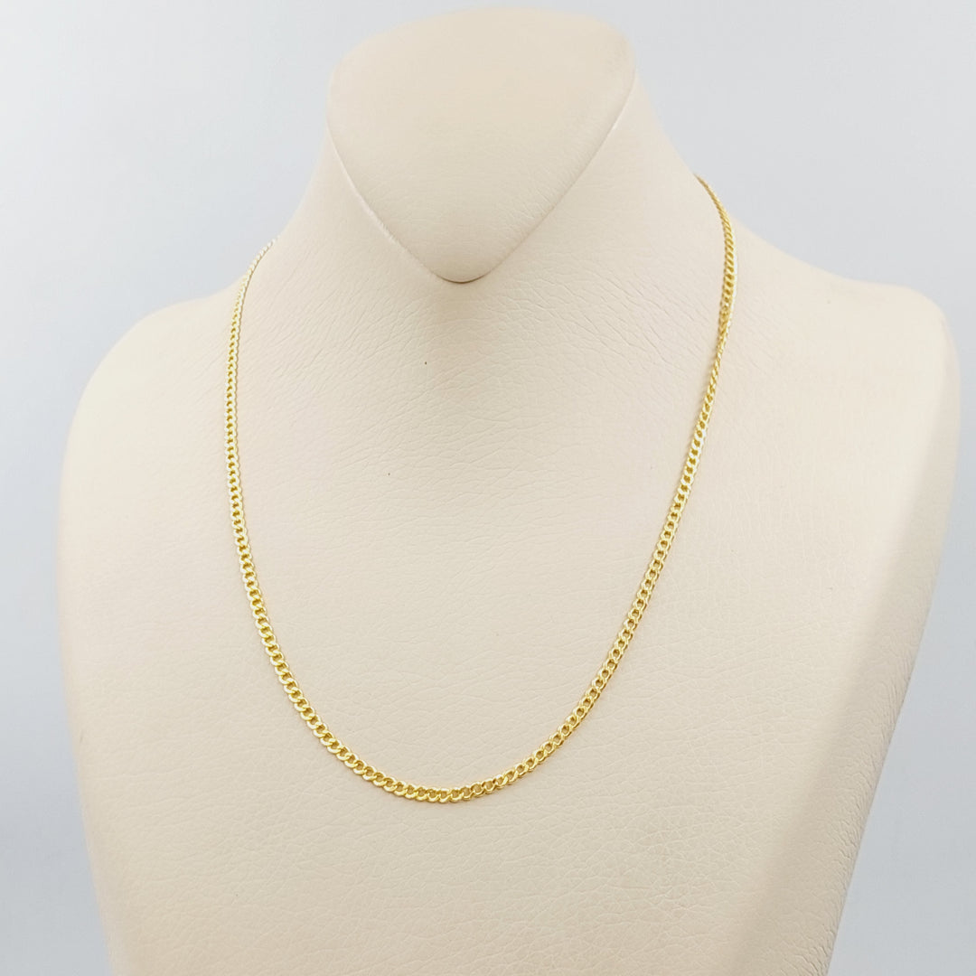 21K 45cm Thin Chain Made of 21K Yellow Gold by Saeed Jewelry-25197