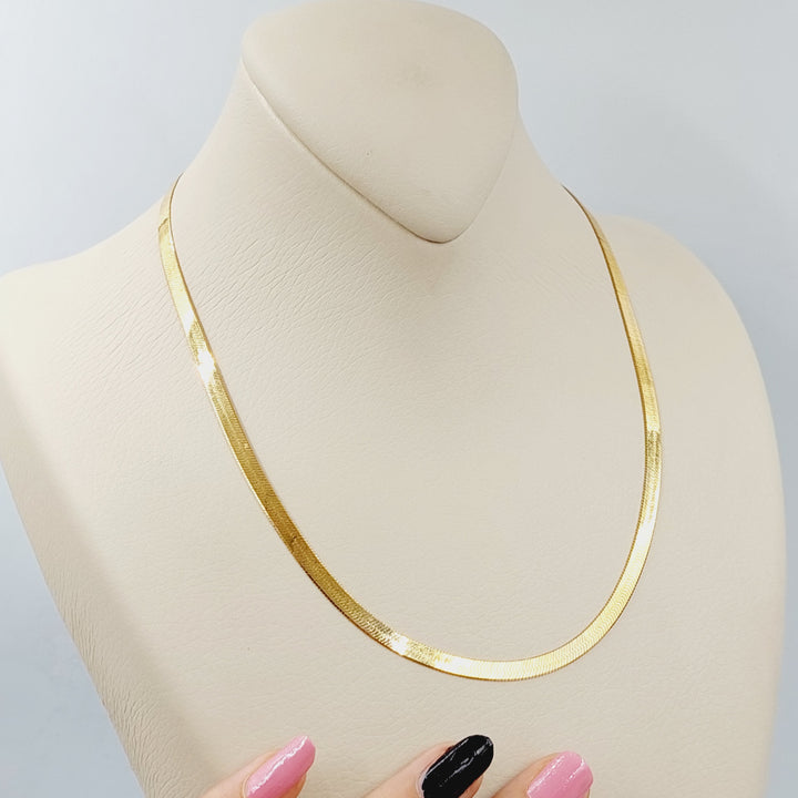 21K 45cm wide Chain Made of 21K Yellow Gold by Saeed Jewelry-24318