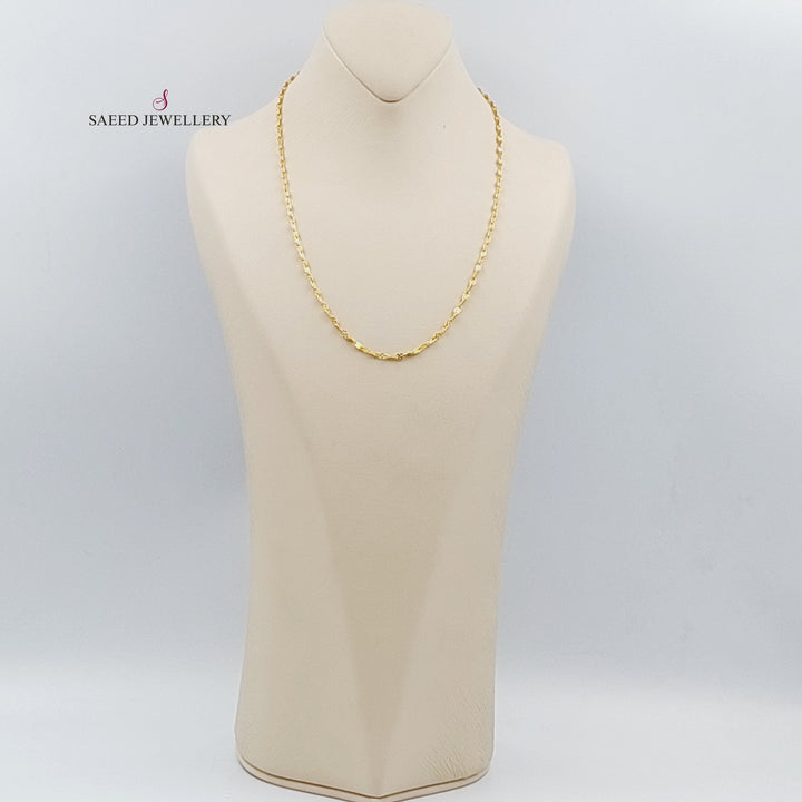 21K Gold 50cm Blade Chain by Saeed Jewelry - Image 2