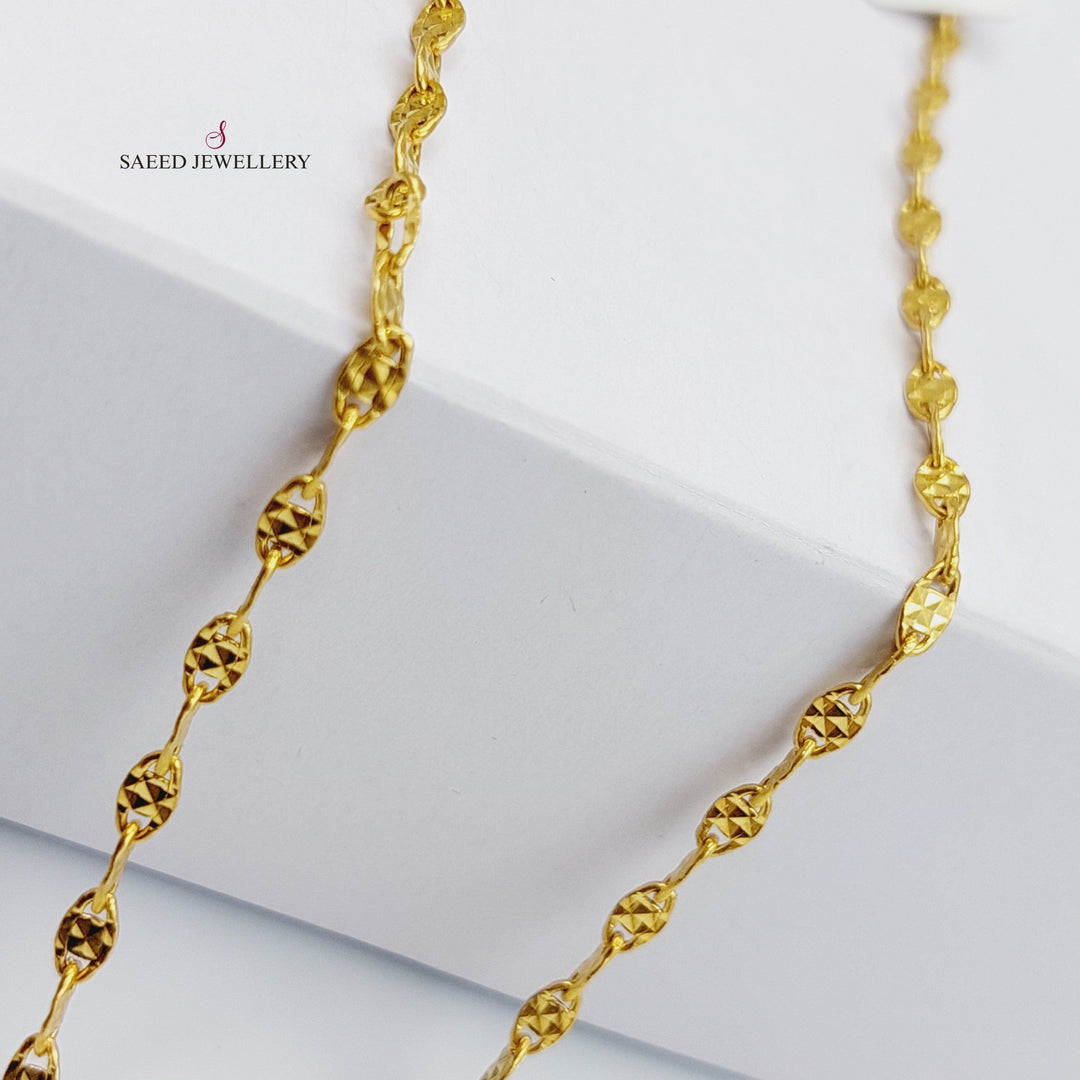 21K Gold 50cm Blade Chain by Saeed Jewelry - Image 3