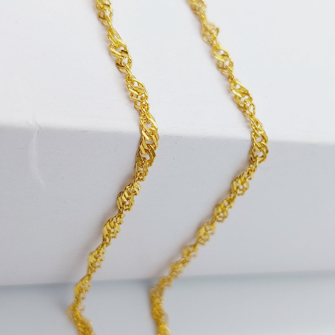 21K  50cm Disco Chain Made of 21K Yellow Gold by Saeed Jewelry-22588
