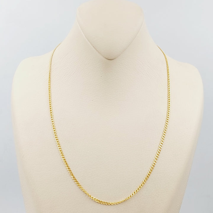 21K 50cm Thin Chain Made of 21K Yellow Gold by Saeed Jewelry-25219