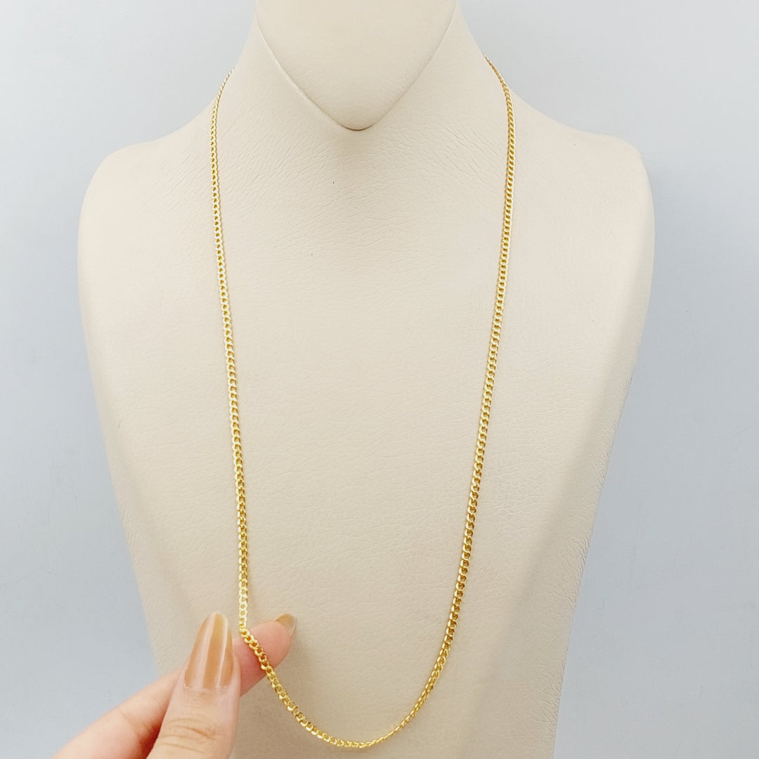 21K 60cm Thin Chain Made of 21K Yellow Gold by Saeed Jewelry-25227