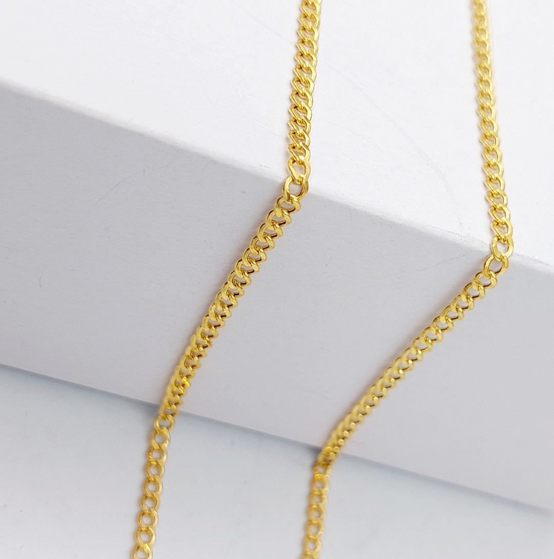 21K 60cm Thin Chain Made of 21K Yellow Gold by Saeed Jewelry-25228