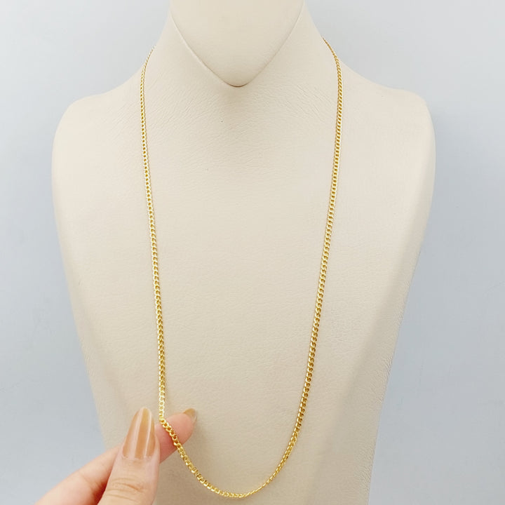 21K 60cm Thin Chain Made of 21K Yellow Gold by Saeed Jewelry-25228