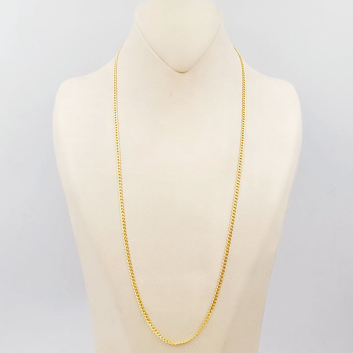 21K 60cm Thin Chain Made of 21K Yellow Gold by Saeed Jewelry-25228