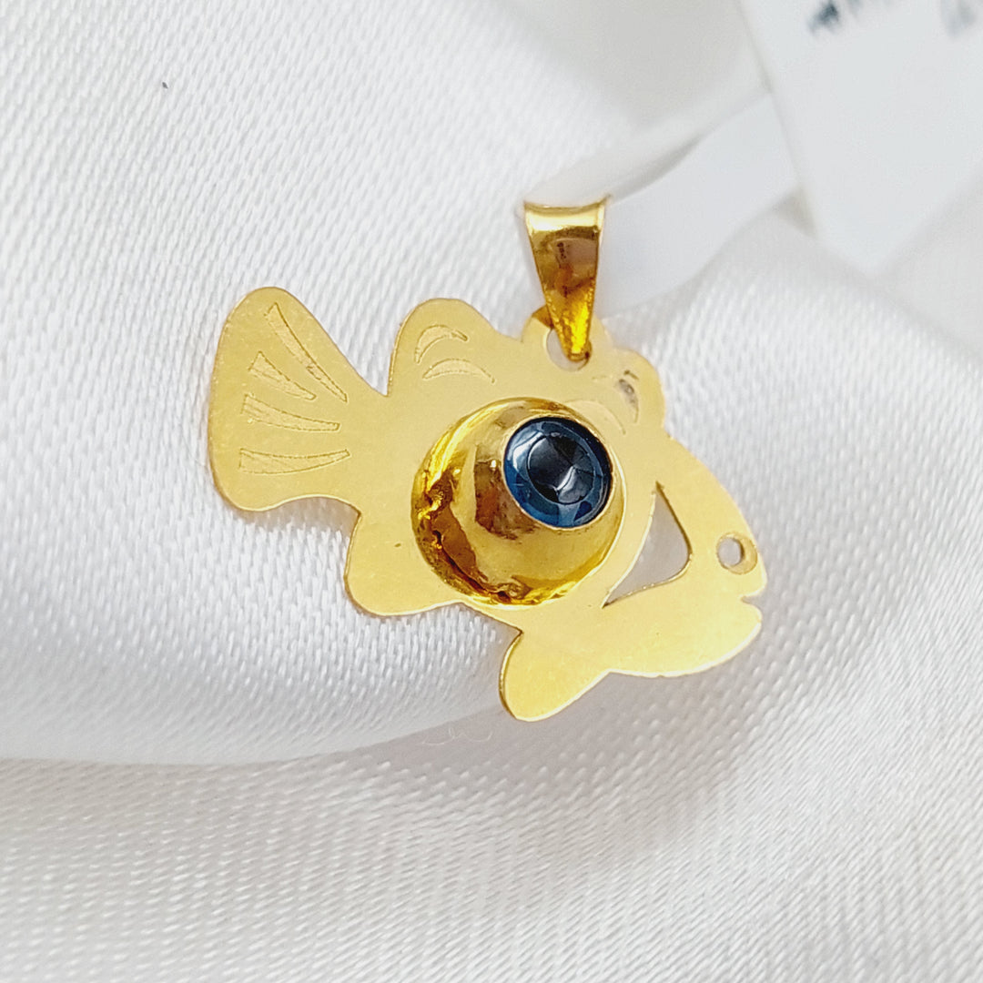 21K Ain fish Pendant Made of 21K Yellow Gold by Saeed Jewelry-23878